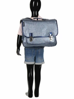 Cartable Moyen Caramel & Cie. Paillettes 38 Cm -Delsey Soldes Magasin cartables scolaires caramel cie 756163z