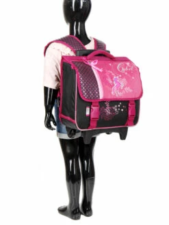 Cartable à Roulettes Cybel Rose 38 Cm -Delsey Soldes Magasin cartables scolaires dessins animes 550991z