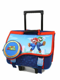 Cartable à Roulettes Super Mario Etoile D'Or 41 Cm