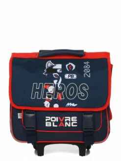Cartable à Roulettes Poivre Blanc Boy Fox Hero 38 Cm -Delsey Soldes Magasin cartables scolaires poivre blanc 696287z
