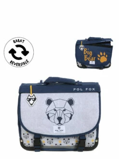 Cartable Réversible Pol Fox Bear 35 Cm -Delsey Soldes Magasin cartables scolaires pol fox 841588z