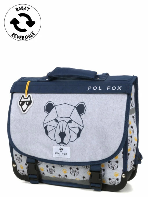 Cartable Réversible Pol Fox Bear 35 Cm -Delsey Soldes Magasin cartables scolaires pol fox 841592z