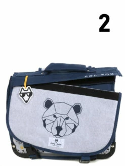 Cartable Réversible Pol Fox Bear 35 Cm -Delsey Soldes Magasin cartables scolaires pol fox 841599z