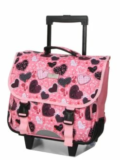 Cartable à Roulettes Snowball Romantique Coeur 38 Cm
