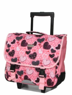 Cartable à Roulettes Snowball Romantique Coeur 41 Cm